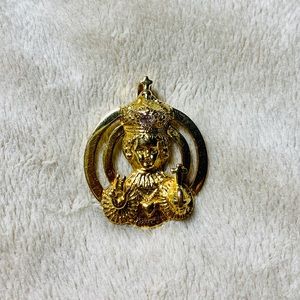 14K Solid Gold Baby Jesus Pendant